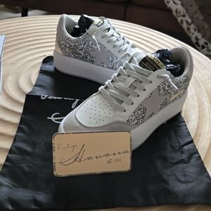 Vintage Havana Glitter Metallic Platform Sneakers